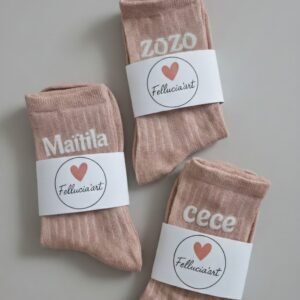 Chaussette personnalisée doré